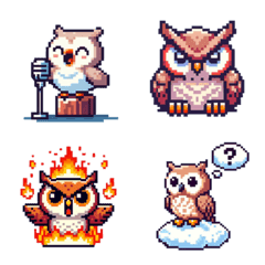 Cute Owl Emoji(Retro Game)