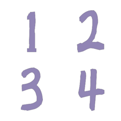 Child handwriting Numbers1-40(purple)