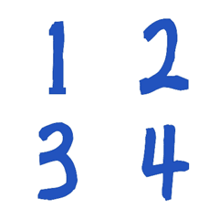 Child handwriting Numbers1-40(Dark blue)