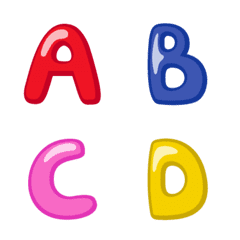 Color jelly letters and number emoji