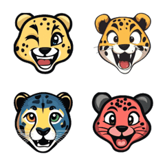 Energetic Cheetah Emoji Pack