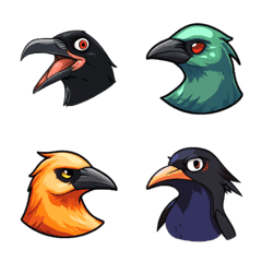 Sharp Crow Emoji Pack