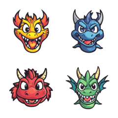 Classic Dragon Emoji 1