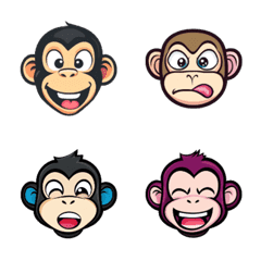 Energetic Monkey Emoji Pack