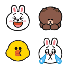 LINE FRIENDS回應表情貼