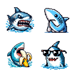 Surreal and Cute Shark Emoji