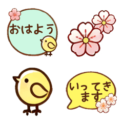 Spring Greetings Speech Bubble Emojis