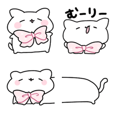 ピンクリボンのゆるいこねこ