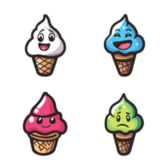 Sweet Ice Cream Emoji Pack2