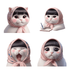 Cat with hooded face, funny face v.1