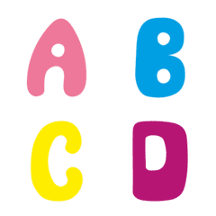 colorful cartoon Letter Number emoji