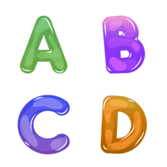 jelly colorful Letter Number emoji