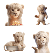 lion with strange hairstyle v.2