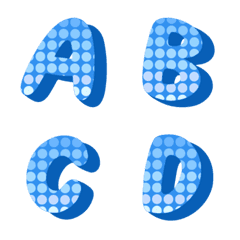 blue pattern Letter Number emoji