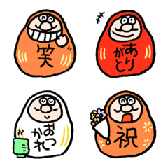 Daruma with greetings.