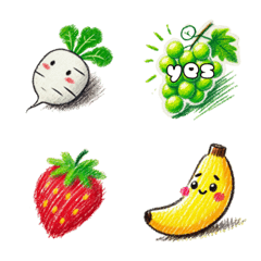 Vegan Emoji: Vegetables & Fruits