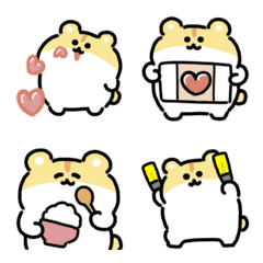 ハムスターのラブ&ハート 動く絵文字