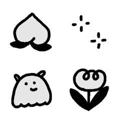 monotone rakugaki simple emoji