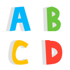 Colorful blocks  Letter Number emoji