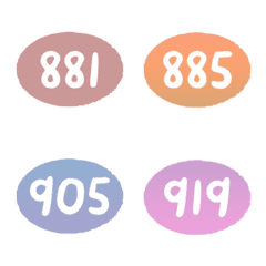 sunset 880-919 number emoji