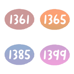 sunset 1360-1399 number emoji