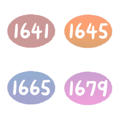 sunset 1640-1679 number emoji