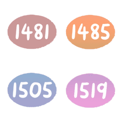 sunset 1480-1519 number emoji