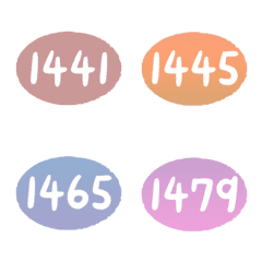 sunset 1440-1479 number emoji