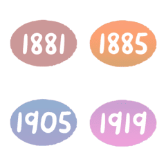 sunset 1880-1919 number emoji