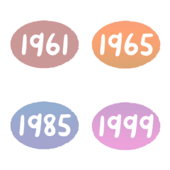 sunset 1960-1999 number emoji