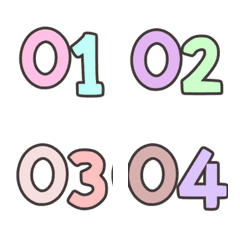 超醒目 數字 1-39 表情貼