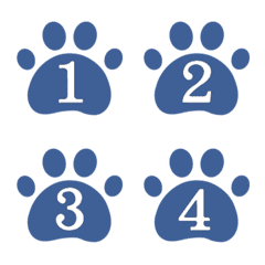 Cat meat ball numbers1-40-Gray blue