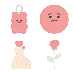 Pastel red emoji.