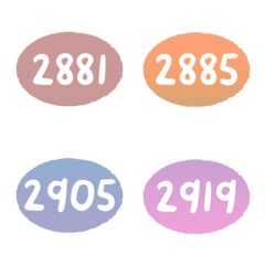 sunset 2880-2919 number emoji