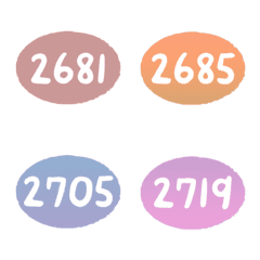 sunset 2680-2719 number emoji