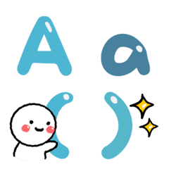 ABC 手寫字母 數字 日常實用 英文 123 藍色