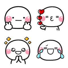 しろまるリアクション絵文字