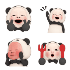 熊貓毛巾動態表情貼