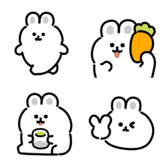 白ウサギの動かない絵文字
