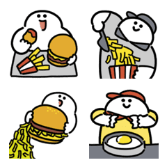 Smiling fast food emoji