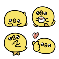 ぱっちりヒヨコ 動かない絵文字