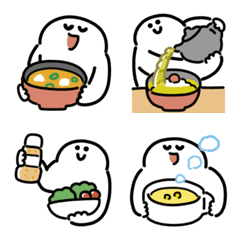 Smiling breakfast emoji