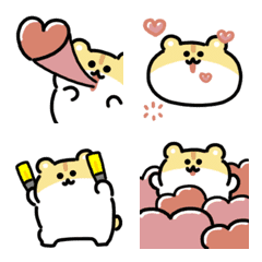 Heartful hamster emoji