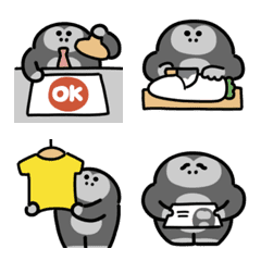 Working gorilla emoji