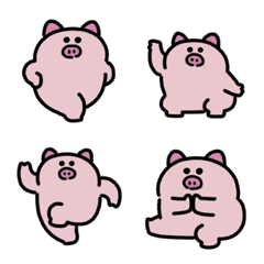 Dancing pig emoji