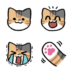 Calico tabby Cat's Cute Emoji