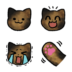 Tortoiseshell Cat's Cute Emoji