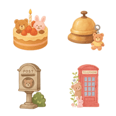 emoji cute bear & rabbit v.1