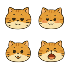 Fluffy Cat Emoji Faces
