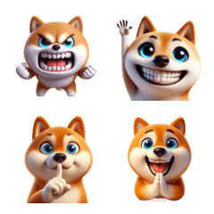 柴犬打招呼
